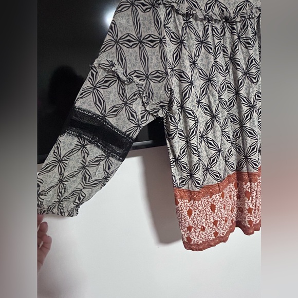 Anthropologie | Terri Embroidered Top Ruffles Lace Blouse Medium - Picture 7 of 9